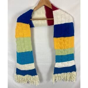 Handmade Stripe Knit Scarf
